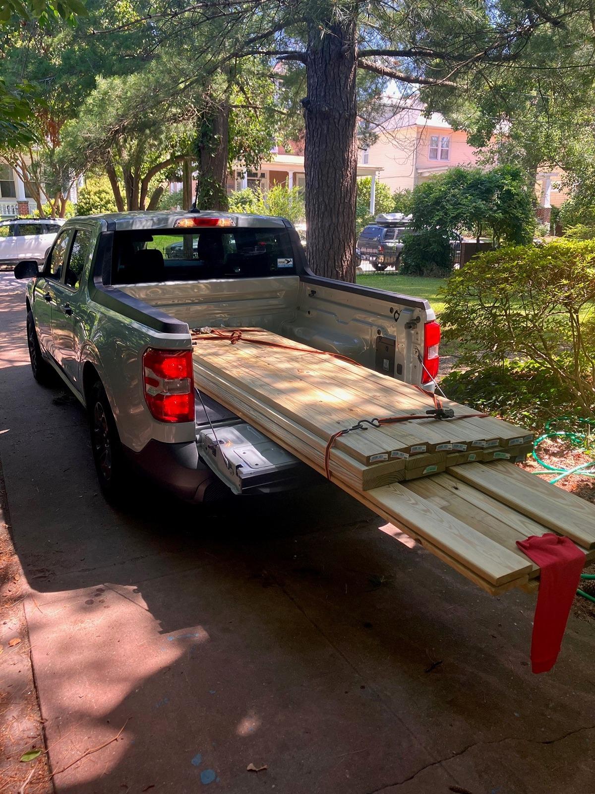 Ford Maverick Perfect size bed Mav Lumber