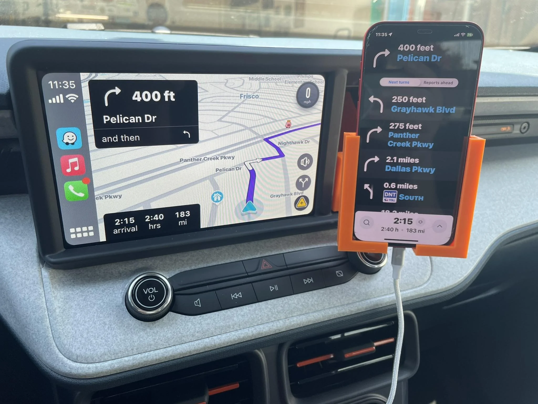 Ford Maverick Cubby phone holder 3D print - modified for regular iPhone size IMG_2866