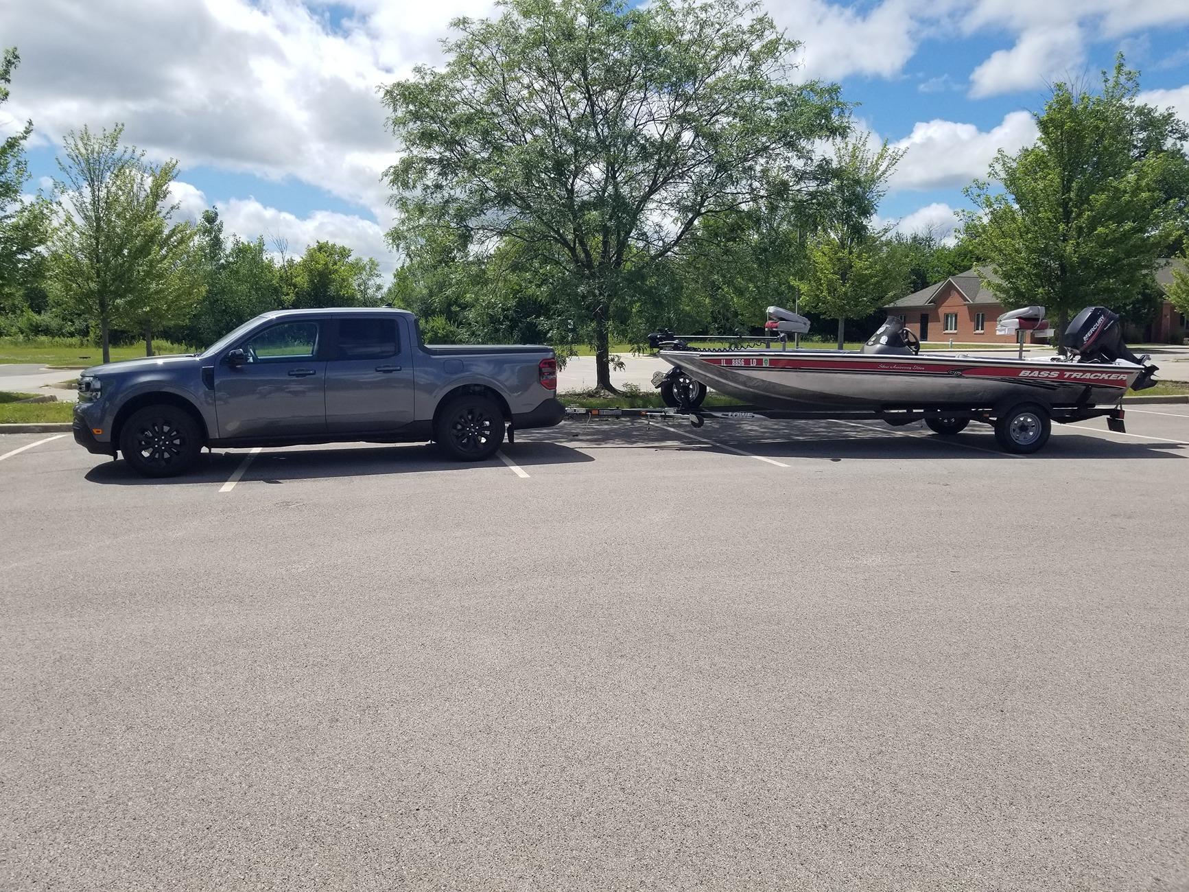 Ford Maverick Real World Towing Data: ~2000 Lbs (boat, trailer, etc.) towed by EcoBoost Maverick 20240623_143235