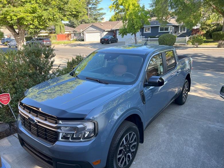 Ford Maverick Ordered 2024 Azure Grey Metallic Hybrid Lariat IMG_4943 (2)