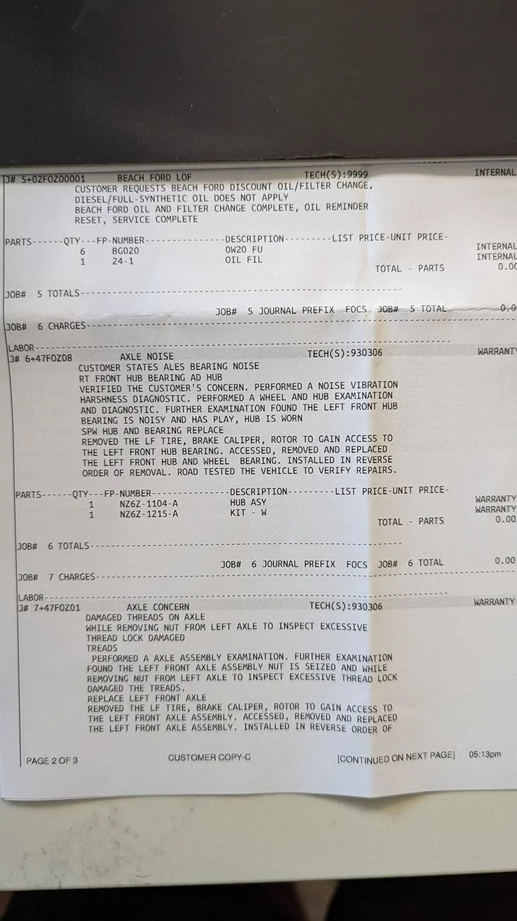 Ford Maverick Bad shop repair caused 5+ visits PXL_20240628_181900194
