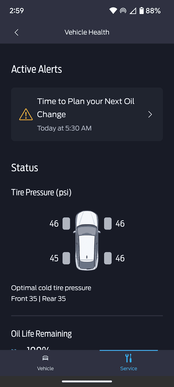 Ford Maverick FordPass Vehicle Health Alert Screenshot_20240628-145901