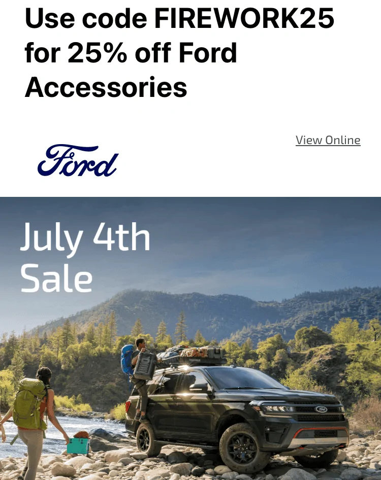 Ford Maverick 25% off Ford Accessories discount code 1719853888865-34
