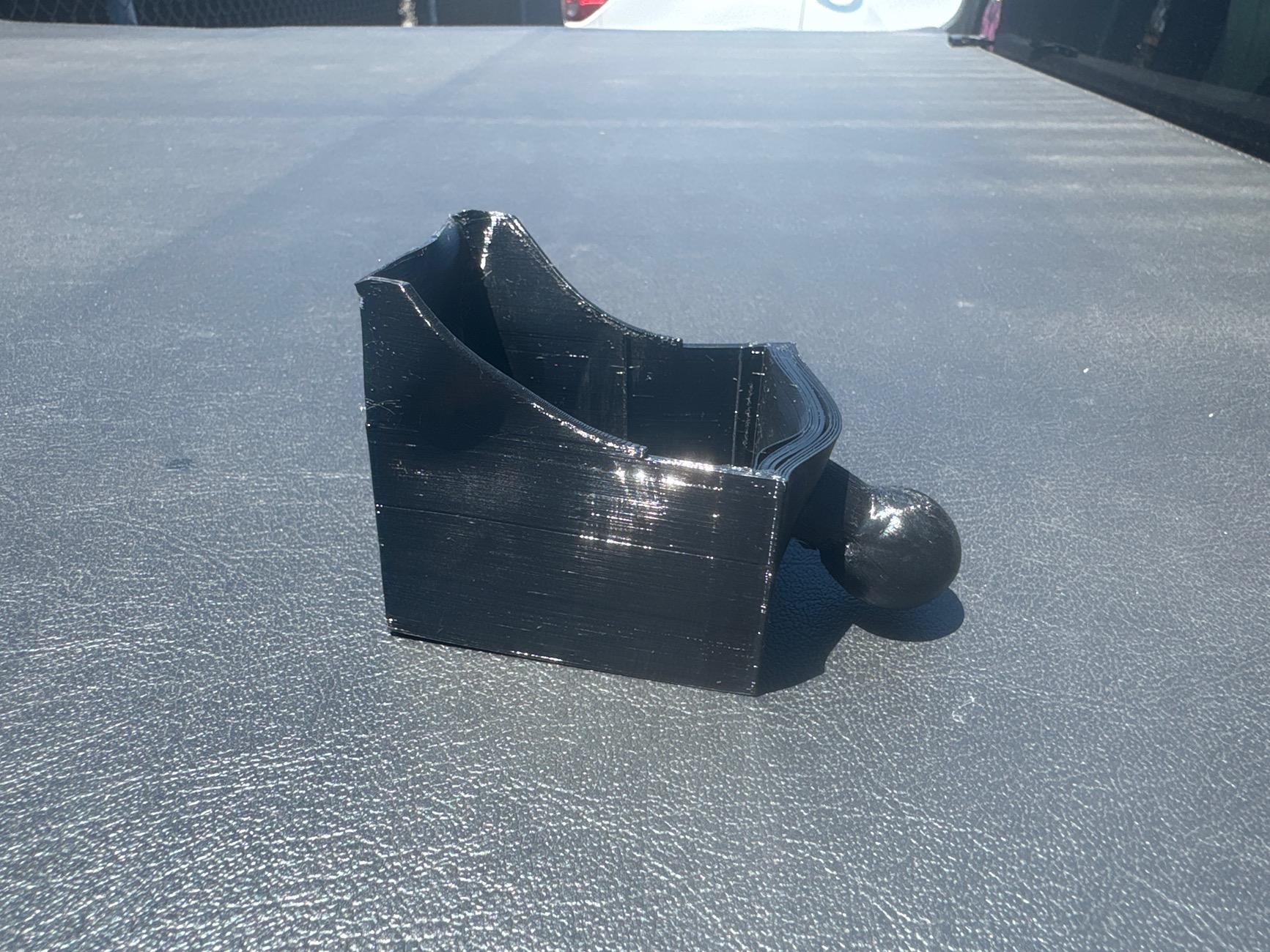 Ford Maverick Cubby phone holder 3D print - modified for regular iPhone size image
