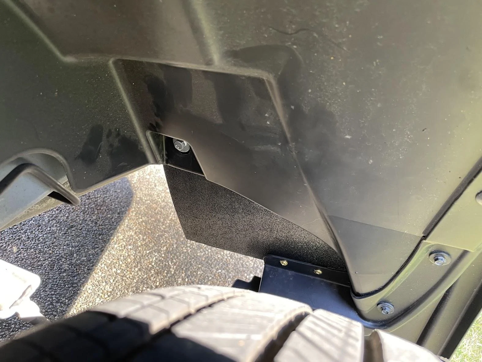 Ford Maverick My mudflap gap fix using kydex thermoplastic sheet mav-wheel-well-gap-cover-1