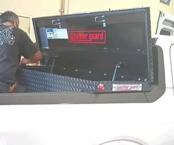Ford Maverick Weatherguard toolbox found & installed in bed toolbox (1) copy