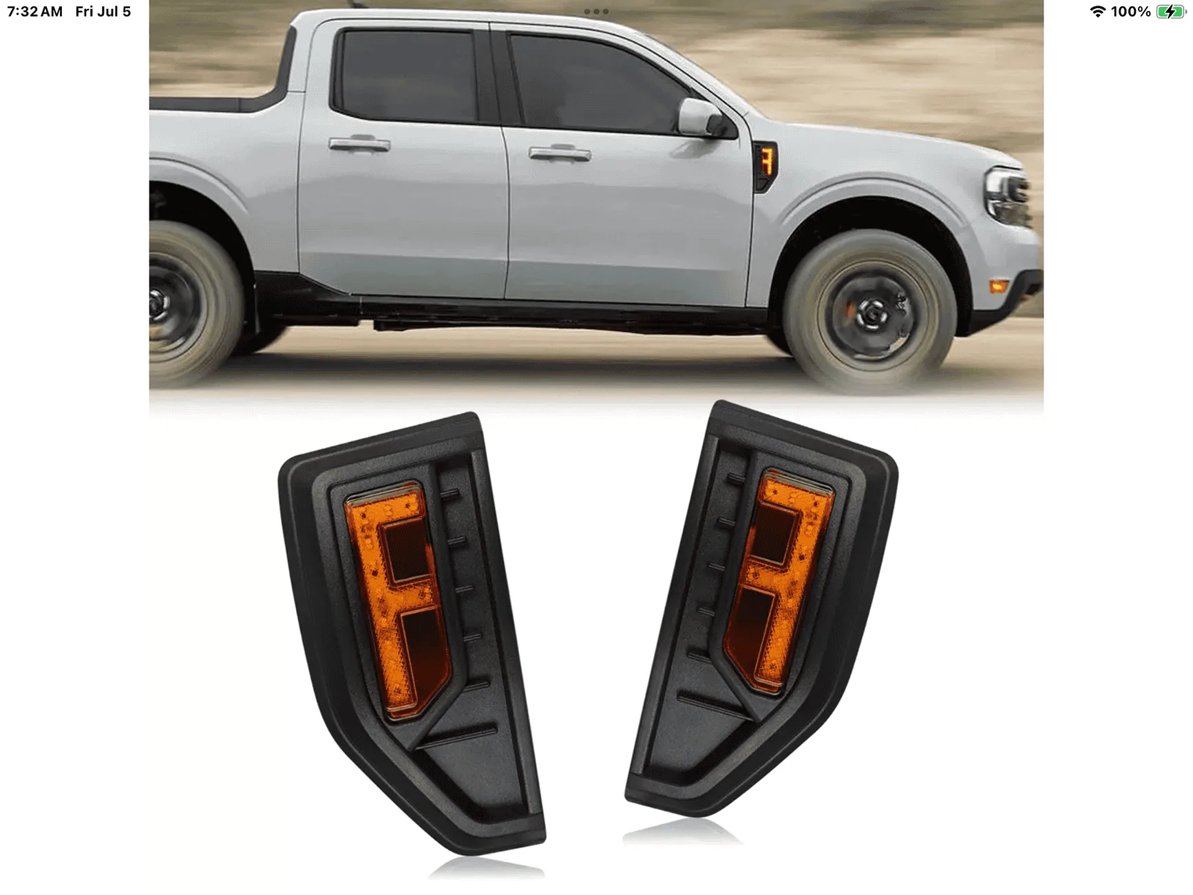Ford Maverick Letter F marker lights IMG_3331