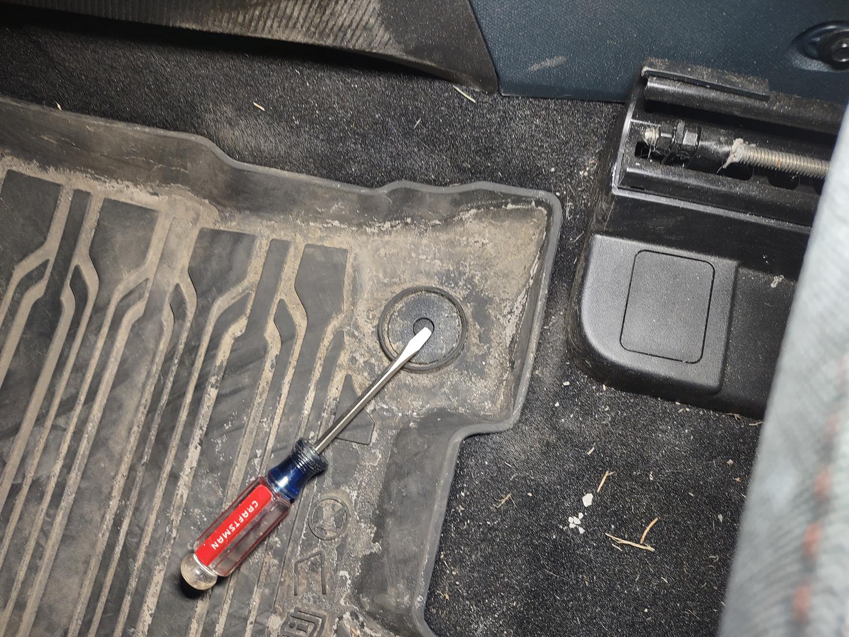 Ford Maverick Factory all weather mat removal IMG_20240707_125557523