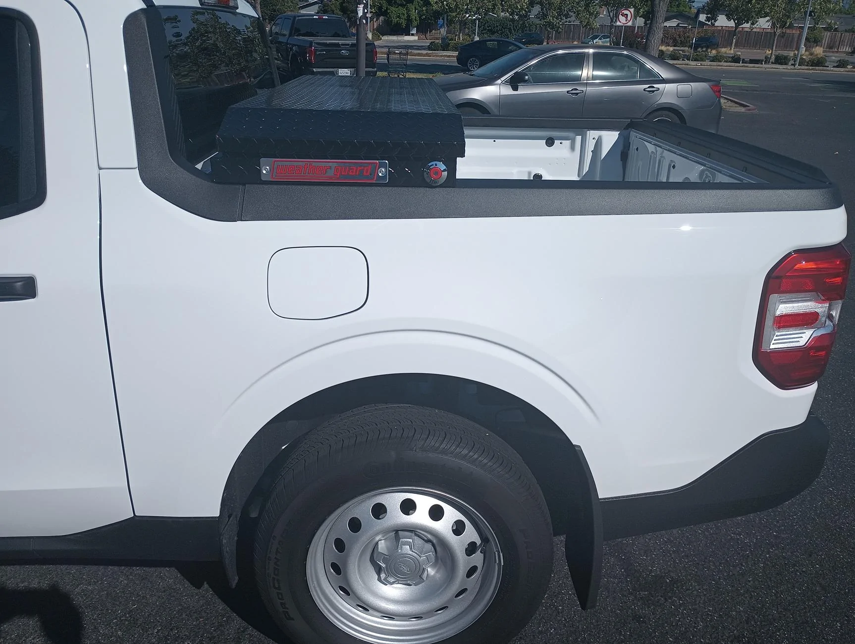 Ford Maverick Weatherguard toolbox found & installed in bed IMG_20240707_170443586