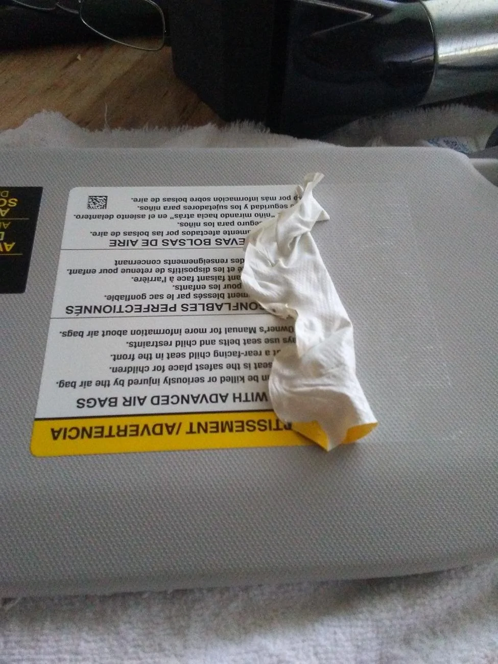 Ford Maverick How Does One Remove These Sun Visor Warning Stickers? 0712240709