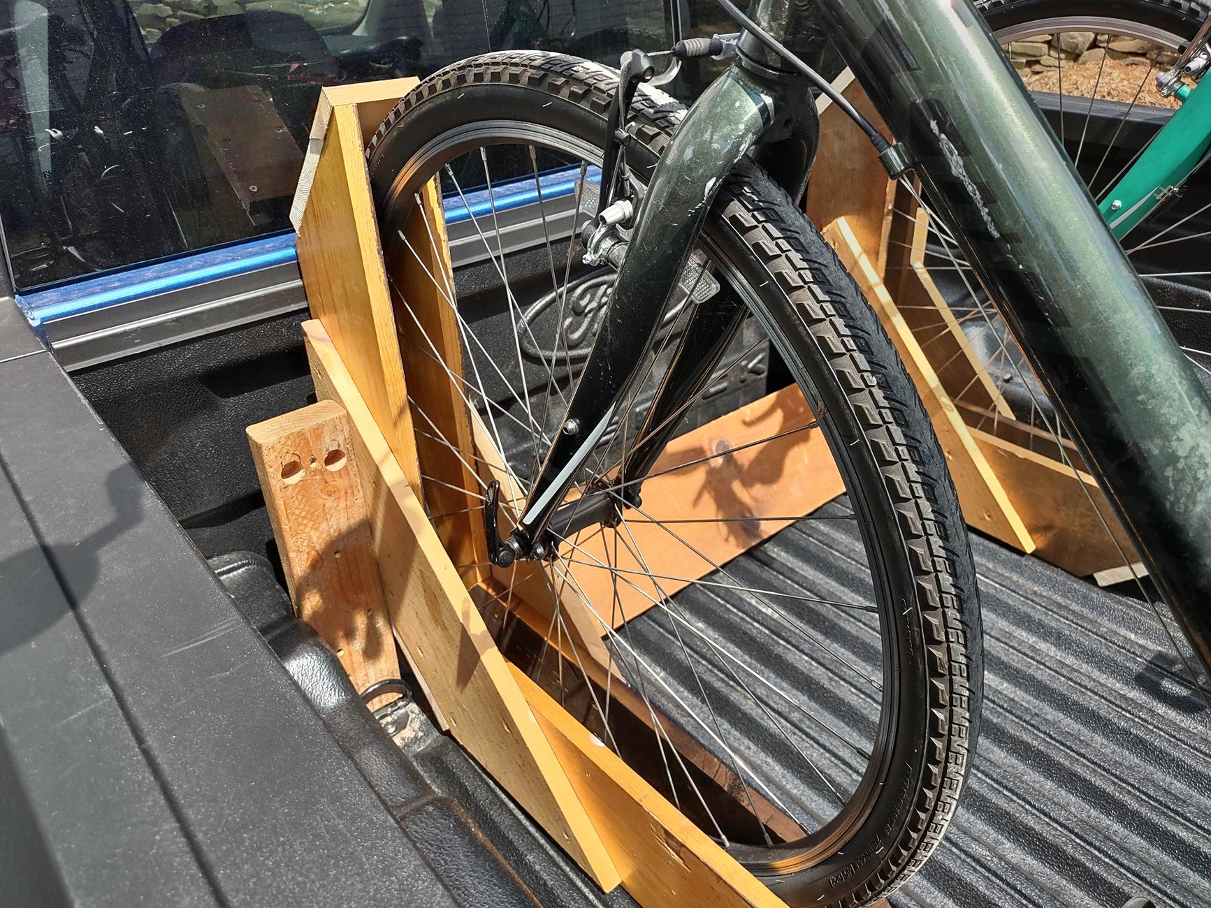 Ford Maverick DIY Bike rack with the wheels on IMG_20240707_112855899_HDR