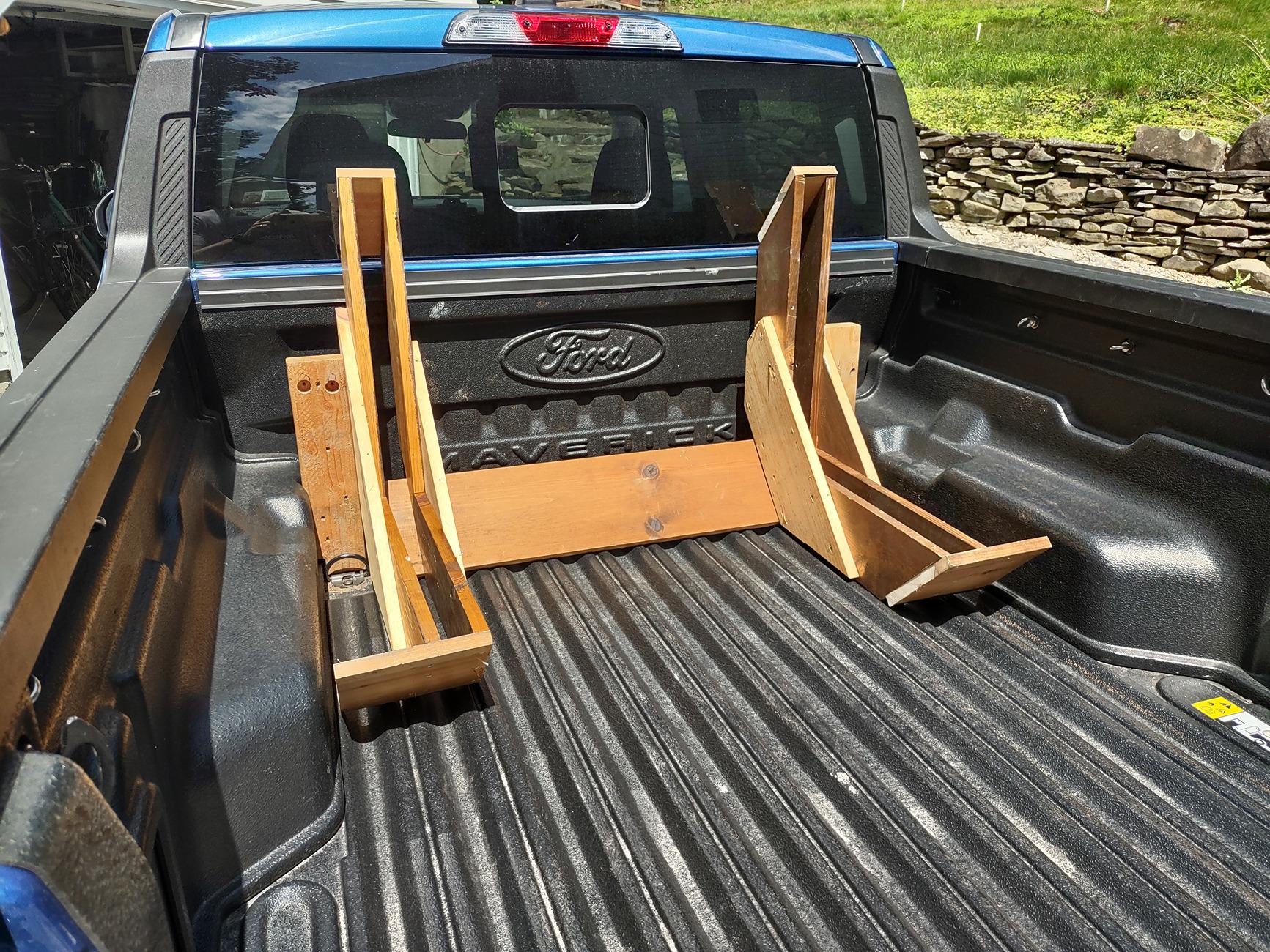 Ford Maverick DIY Bike rack with the wheels on IMG_20240707_113227650_HDR