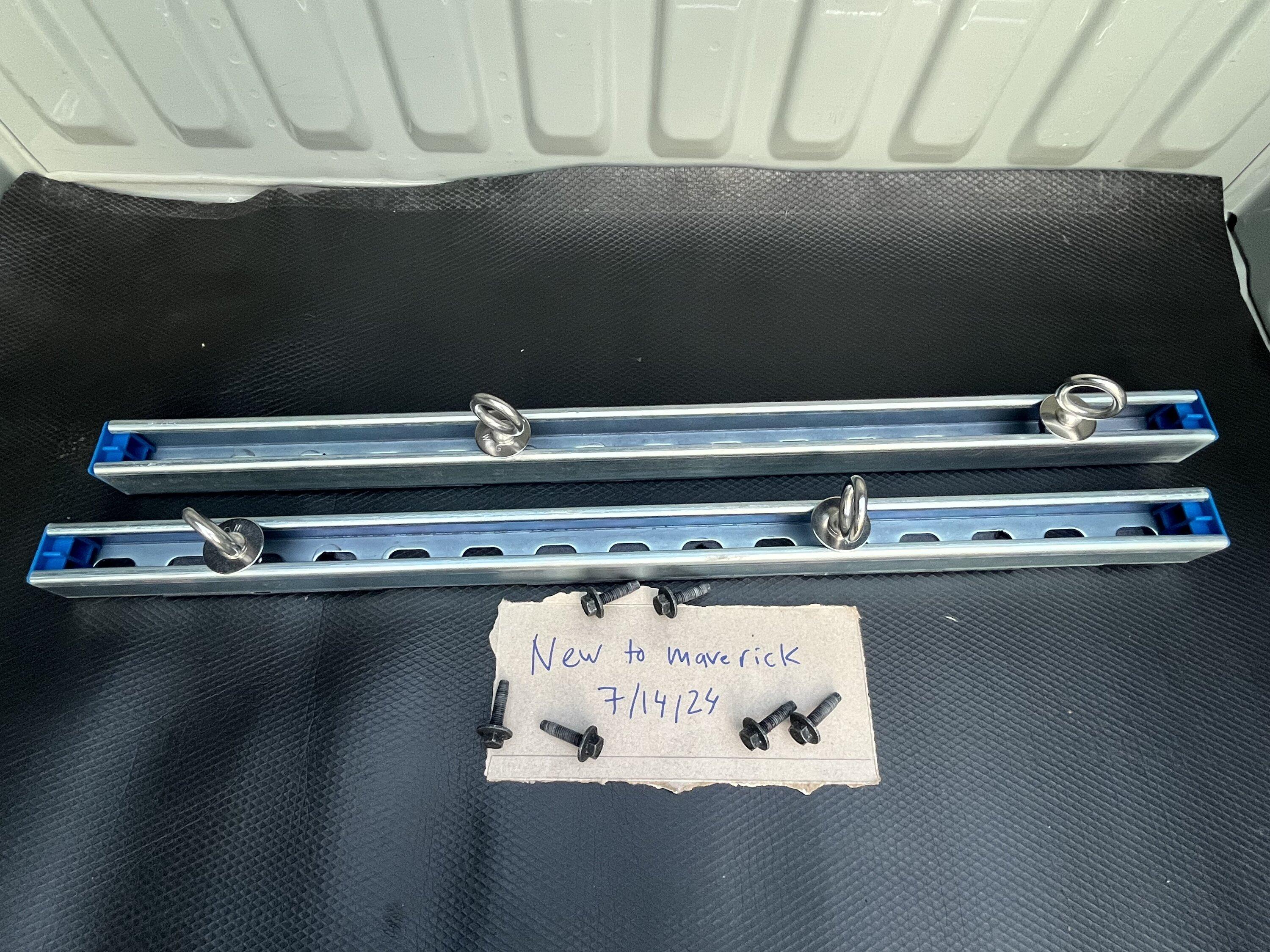 Ford Maverick Home made cargo management bed rails IMG_0244