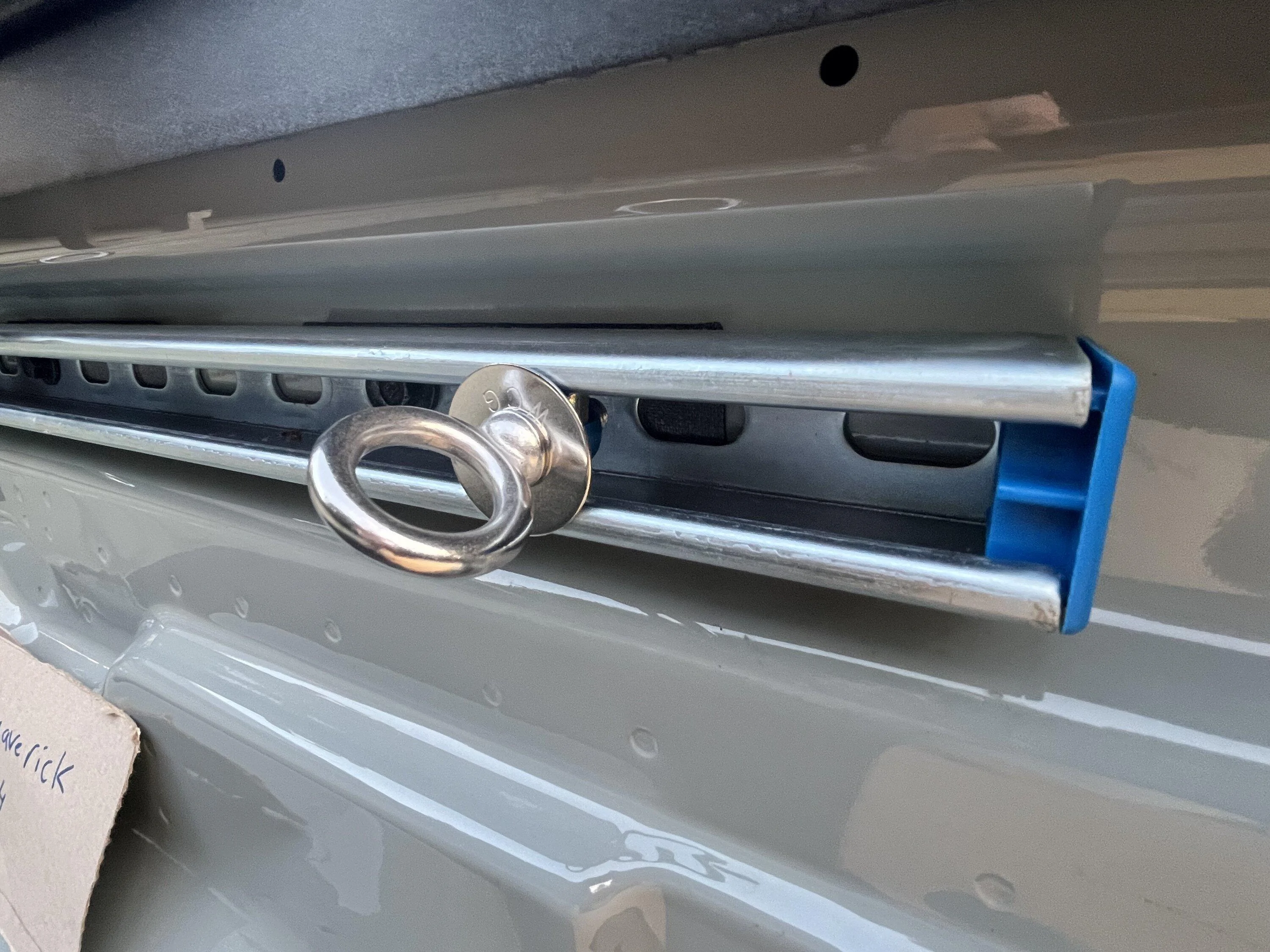 Ford Maverick Home made cargo management bed rails IMG_0243