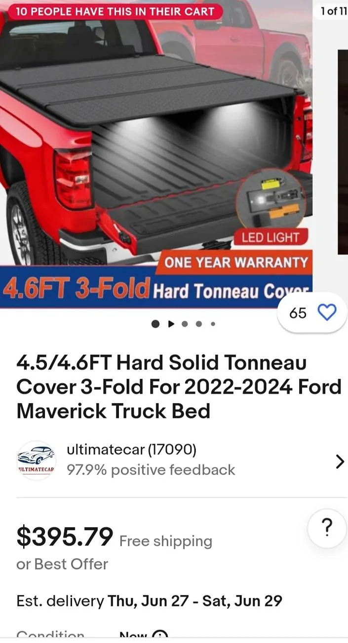 Ford Maverick Reasonable price tonneau cover? 20240623_093035