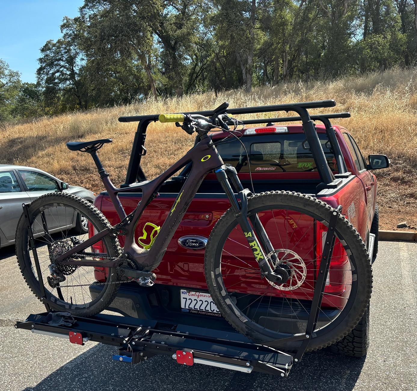 Ford Maverick 1UP Bike Rack w/ 4" extension to clear tailgate on my Maverick IMG_2055