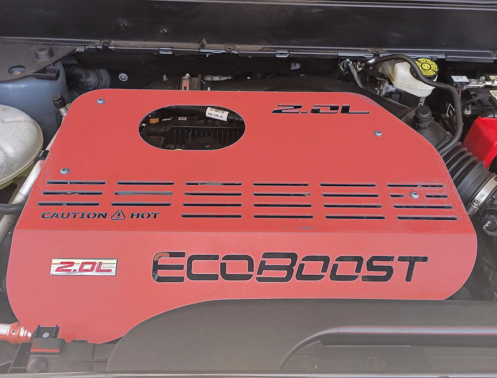 Ford Maverick 2.0L EcoBoost Engine Shroud Cover Installed 20240430_123546_HDR~3A