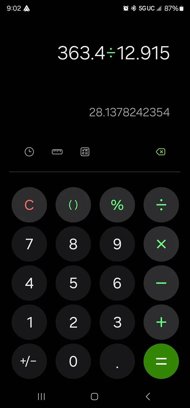 Ford Maverick Mav Hybrid mileage Screenshot_20240716_090229_Calculator