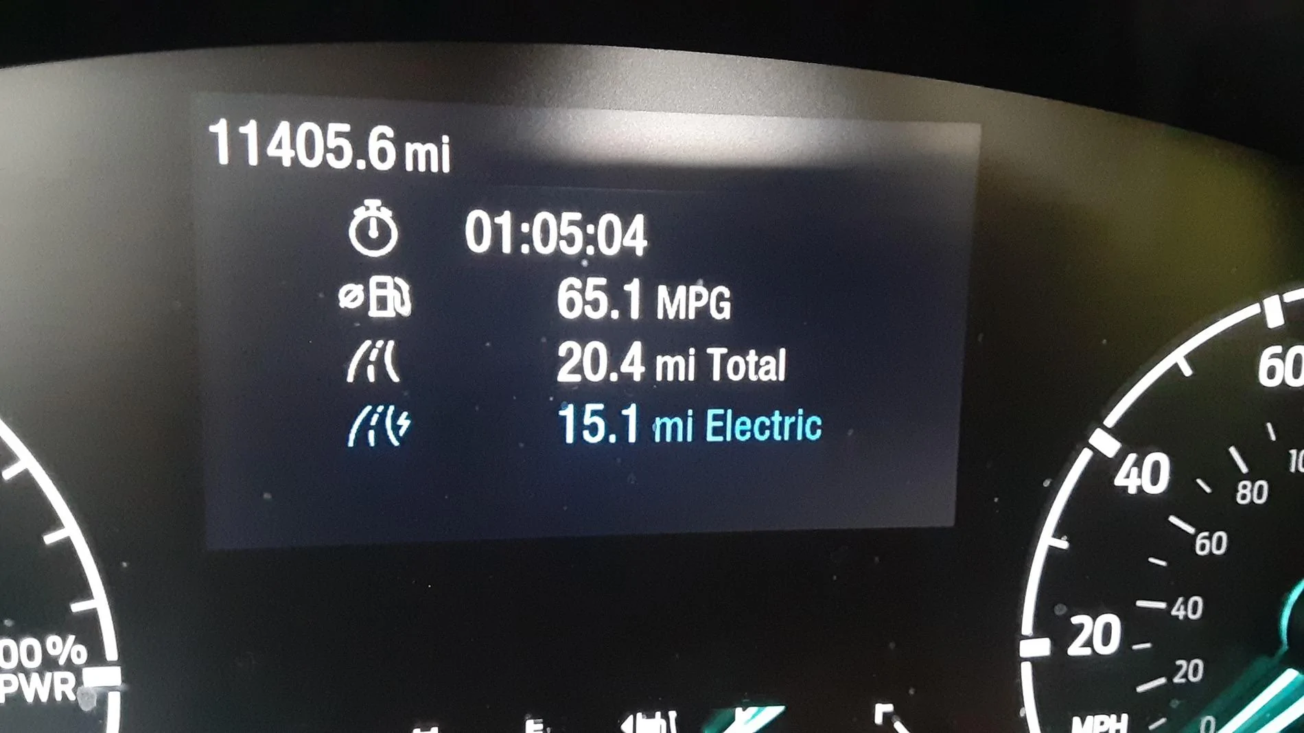 Ford Maverick Best single trip mileage so far. 20240719_144054