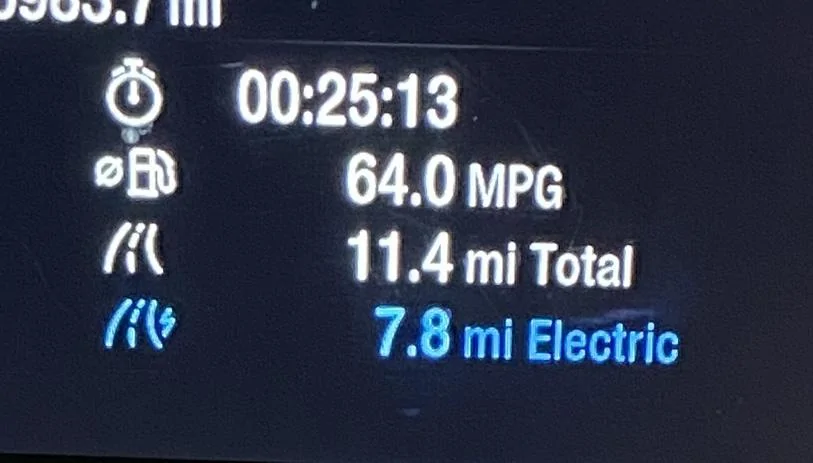 Ford Maverick Best single trip mileage so far. IMG_1041