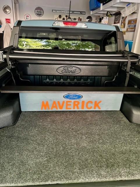 Ford Maverick DIY Bed Divider Made From Cedar divider