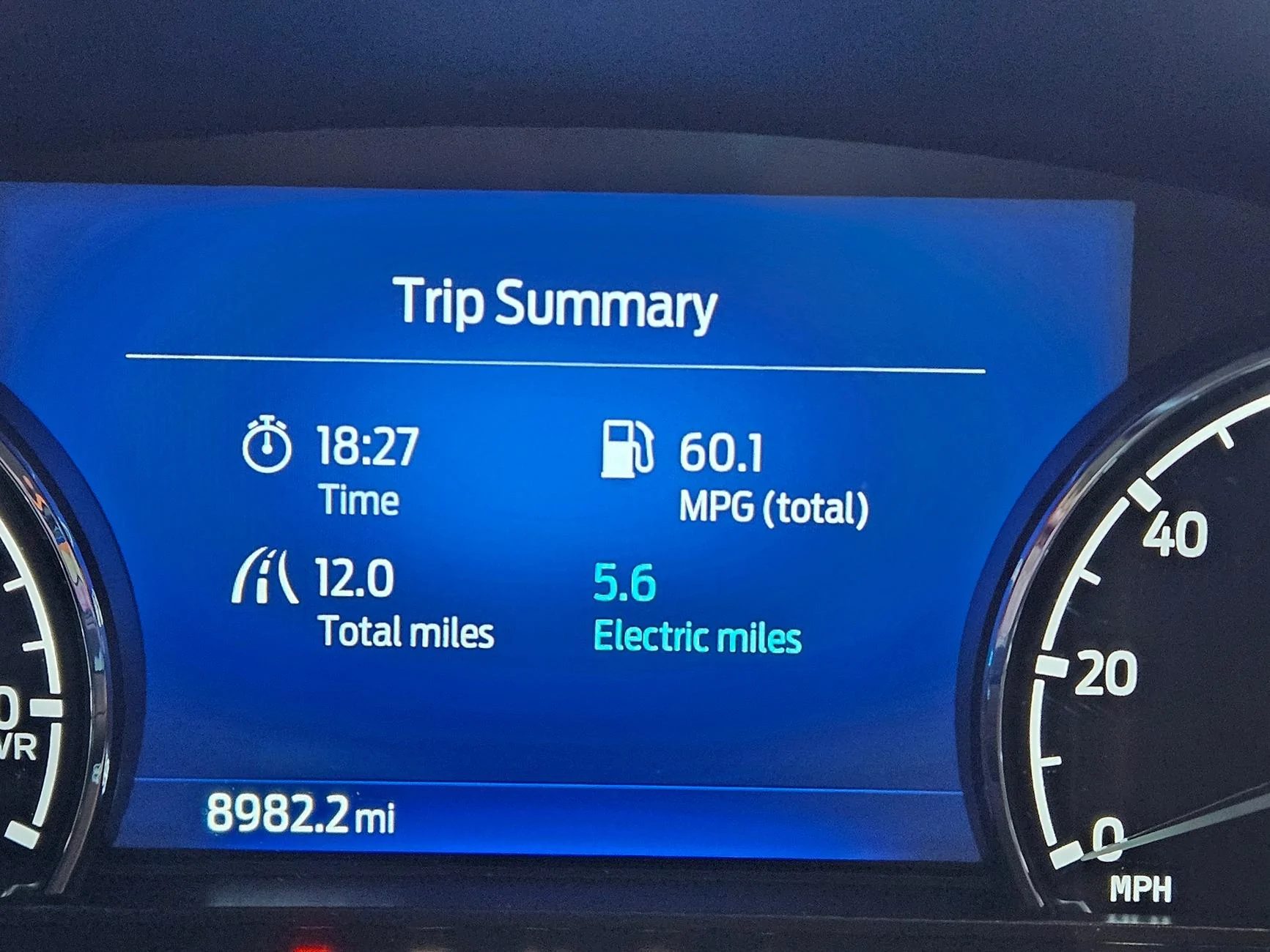 Ford Maverick Best single trip mileage so far. 20240720_103202