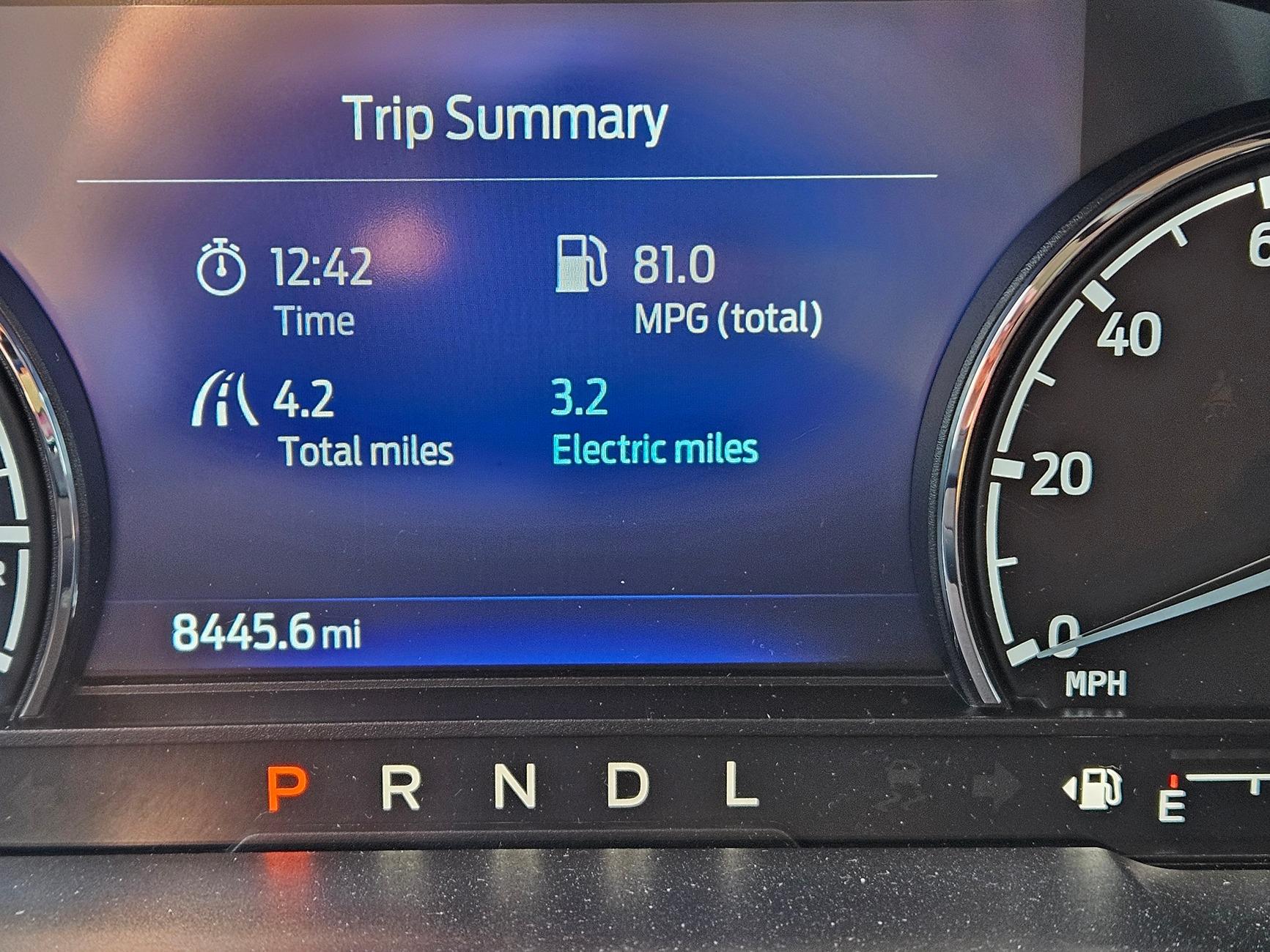 Ford Maverick Best single trip mileage so far. 20240701_190159