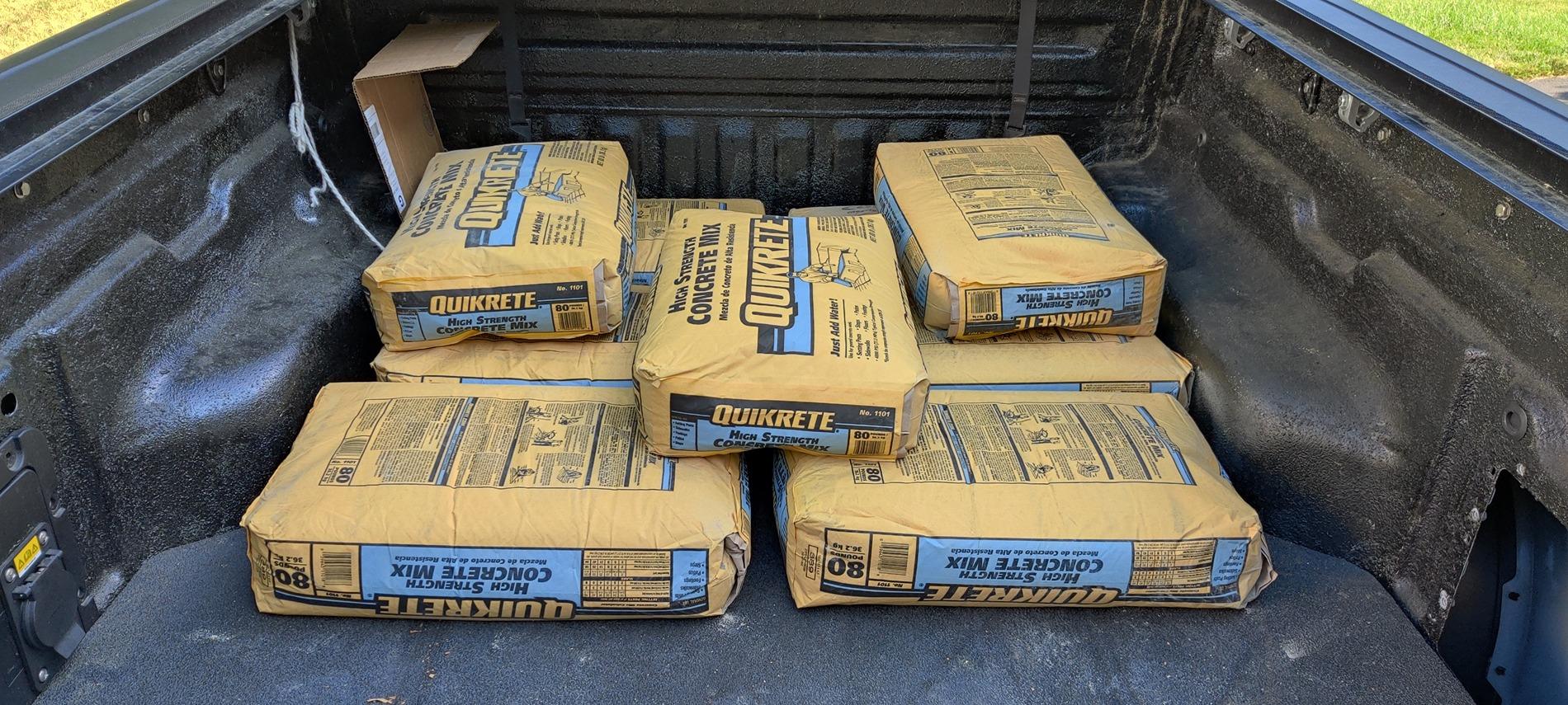Ford Maverick Hauling bags of concrete mix today IMG_20240714_172928