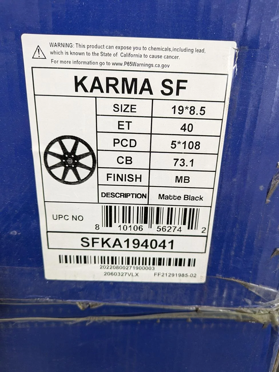Ford Maverick Velox Karma SF 19x8.5 ET40 PXL_20240724_003205895
