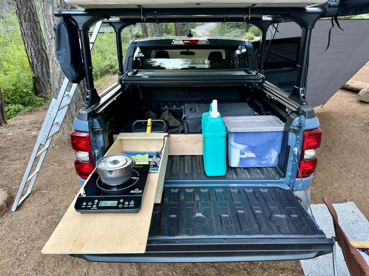 Ford Maverick First Camping Trip — Rooftop Tent Kitchen
