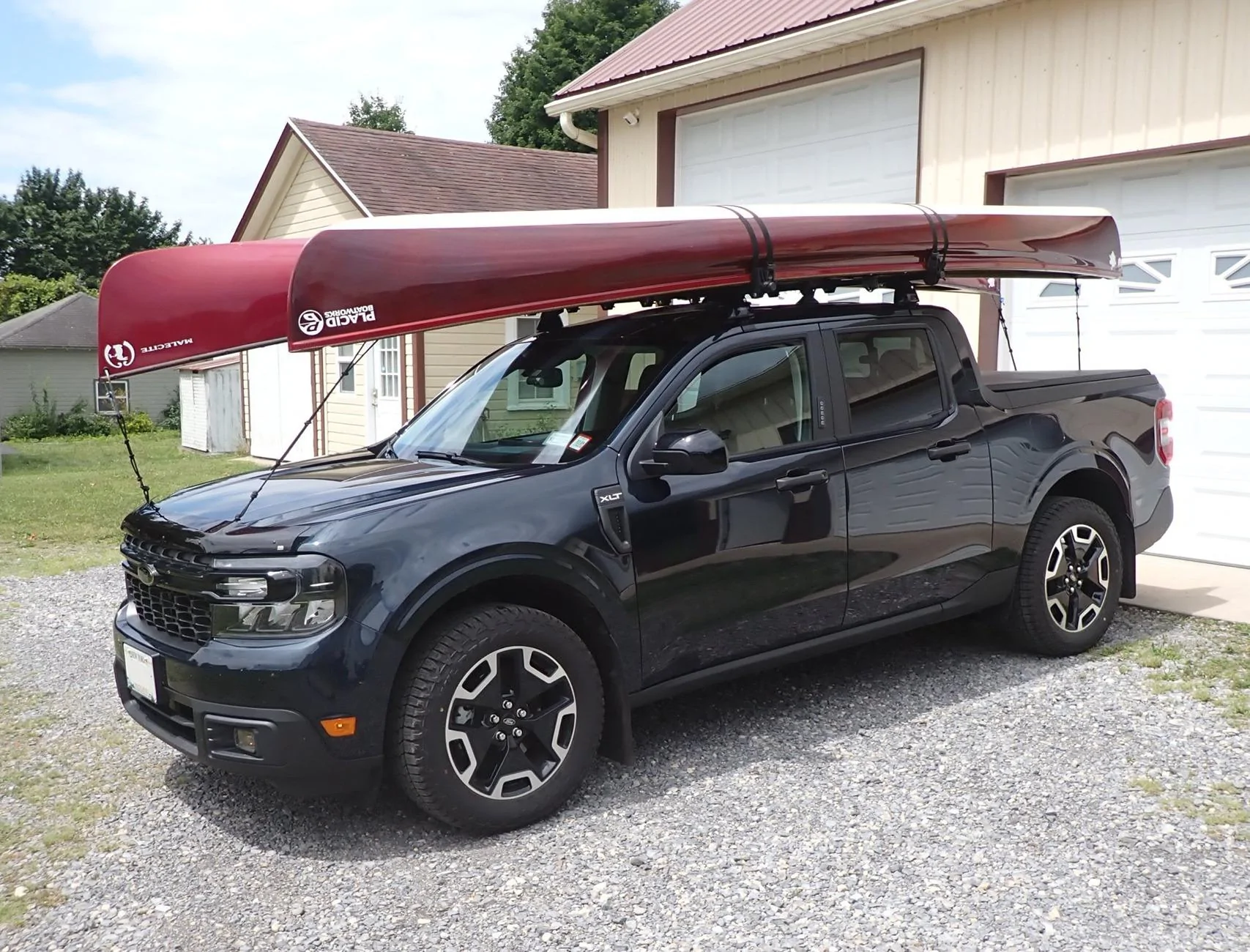 Ford Maverick Canoe hauling Maverick boats