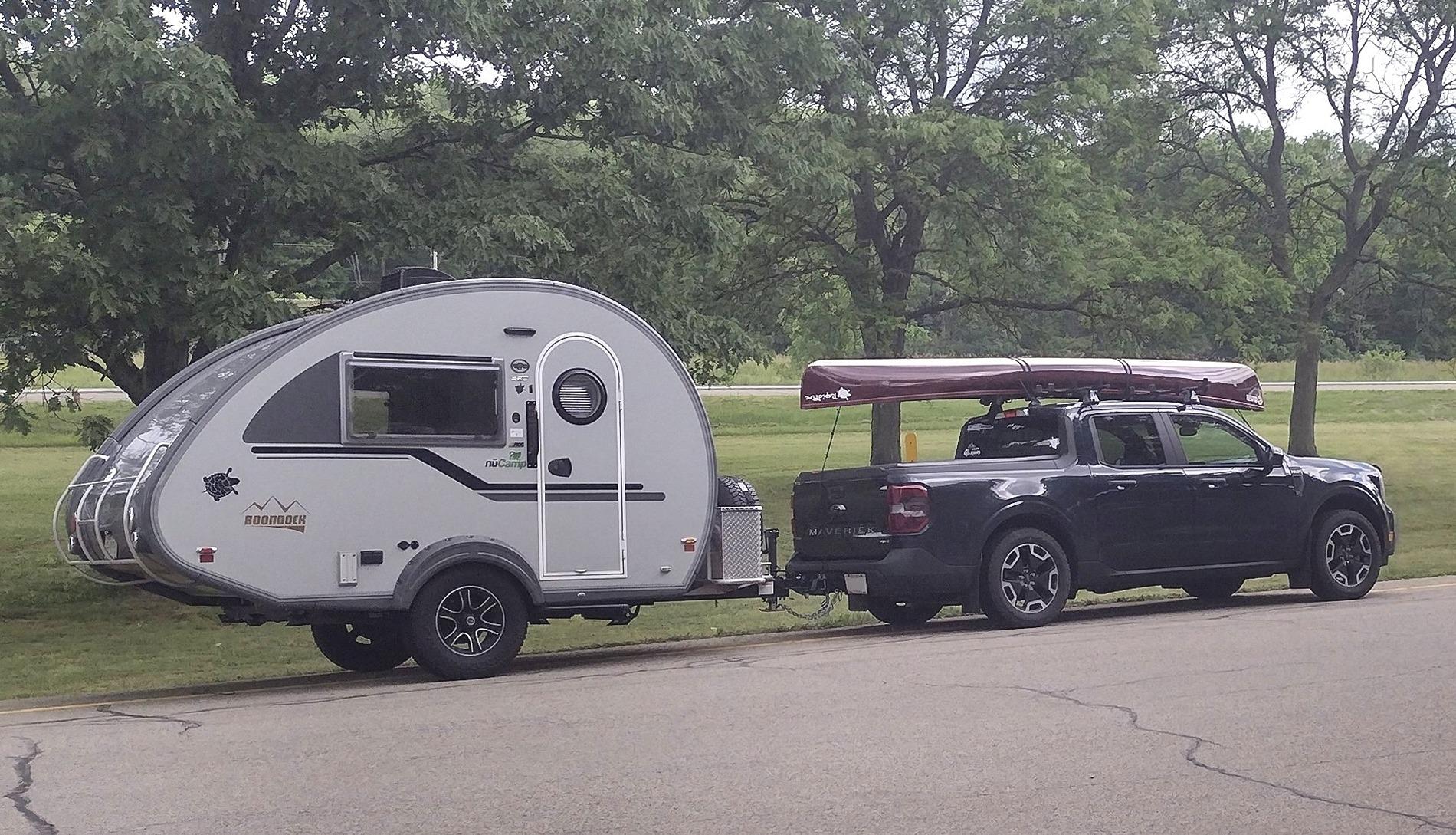 Ford Maverick Canoe hauling Mav boat Tab