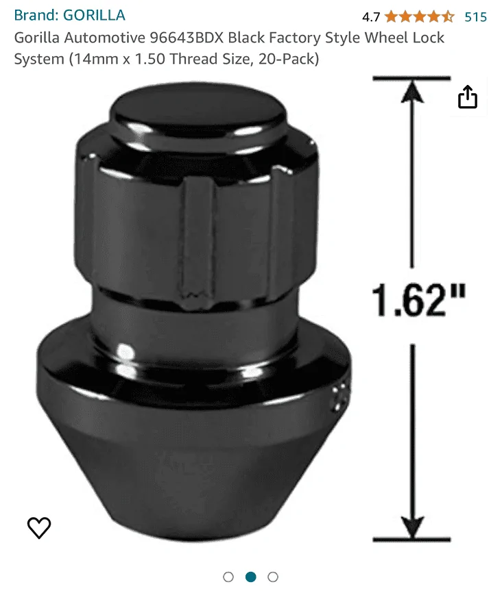 Ford Maverick Need lug nut info please 1721923202219-05
