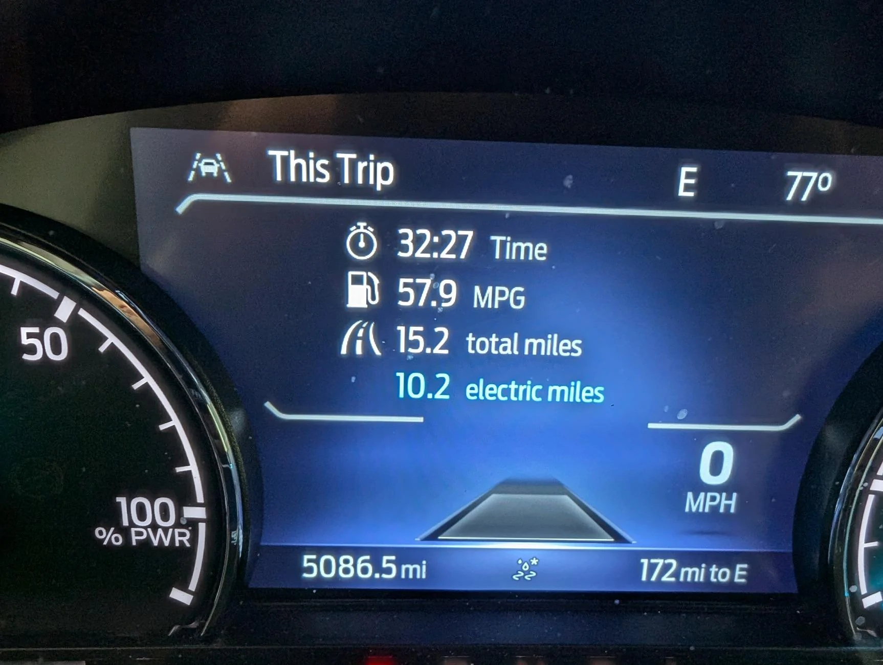 Ford Maverick Mav Hybrid mileage PXL_20240726_165804844