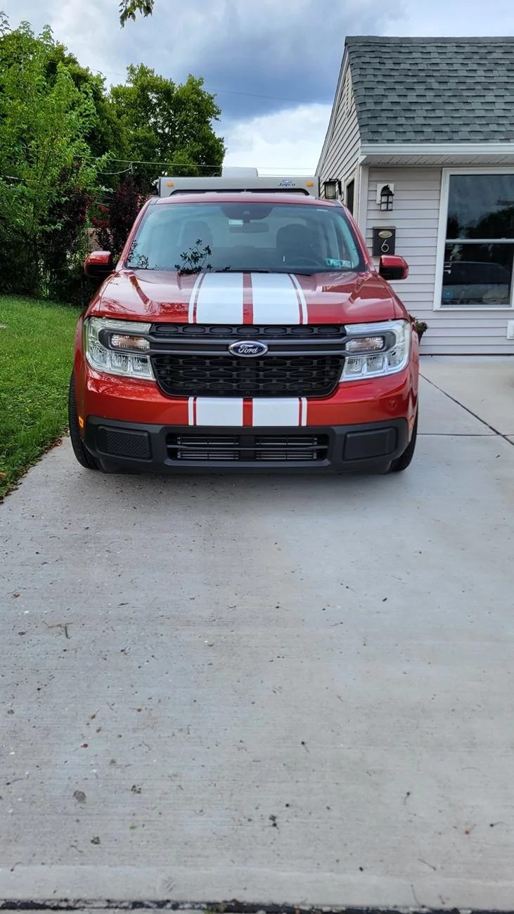 Ford Maverick Added Racing Stripes to my HPR Dropped Maverick - Thoughts? 20240726_162719