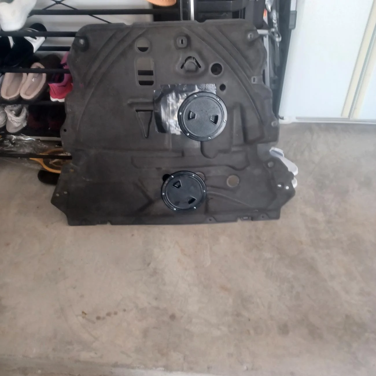 Ford Maverick Where to cut into shield to access oil filter? 20240726_143836