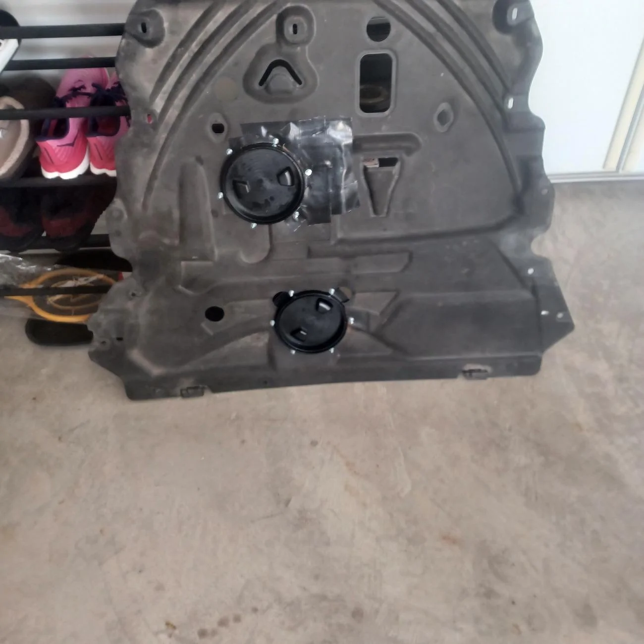 Ford Maverick Where to cut into shield to access oil filter? 20240726_143902