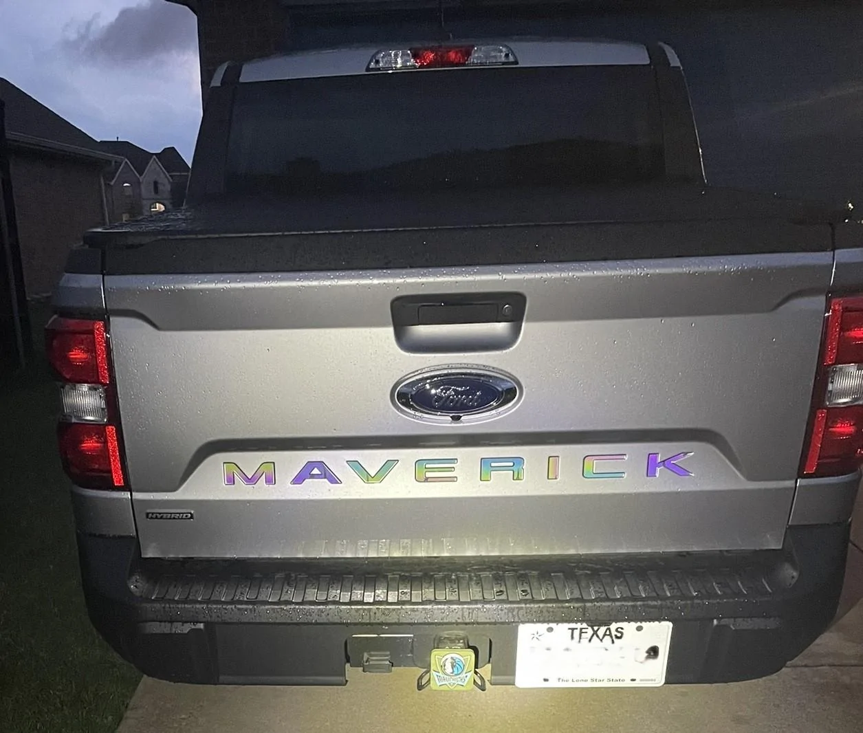 Ford Maverick Black Holo Reflective decal inserts for tailgate IMG_2905a