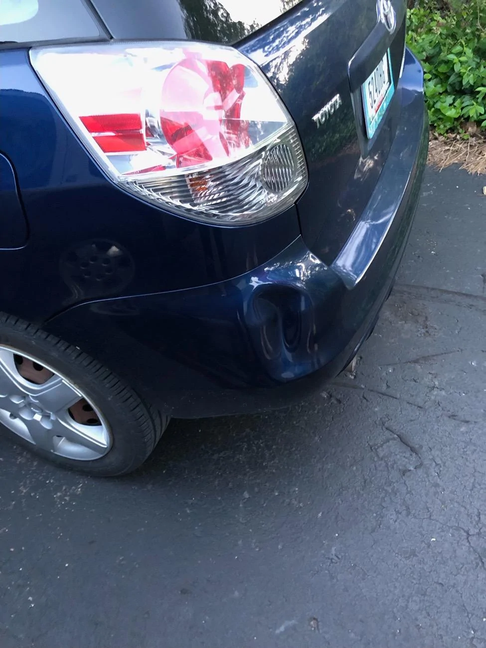 Ford Maverick REAR BUMPER DENT IMG_8027