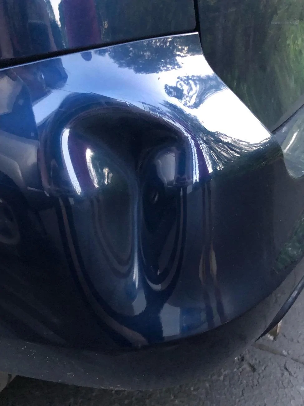 Ford Maverick REAR BUMPER DENT IMG_8026