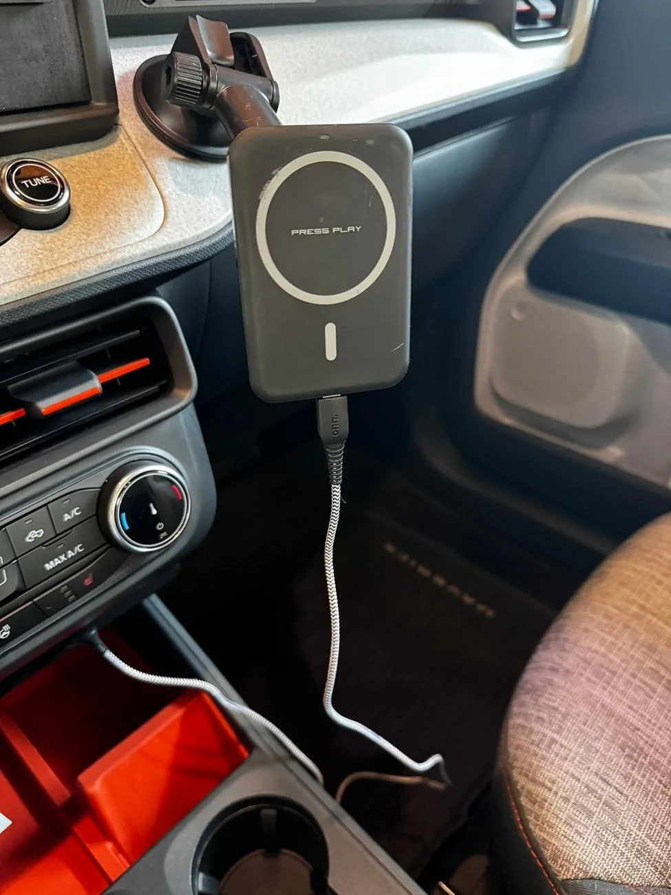 Ford Maverick DIY Wood + 3D Printed Cubby Phone Mount IMG_9156
