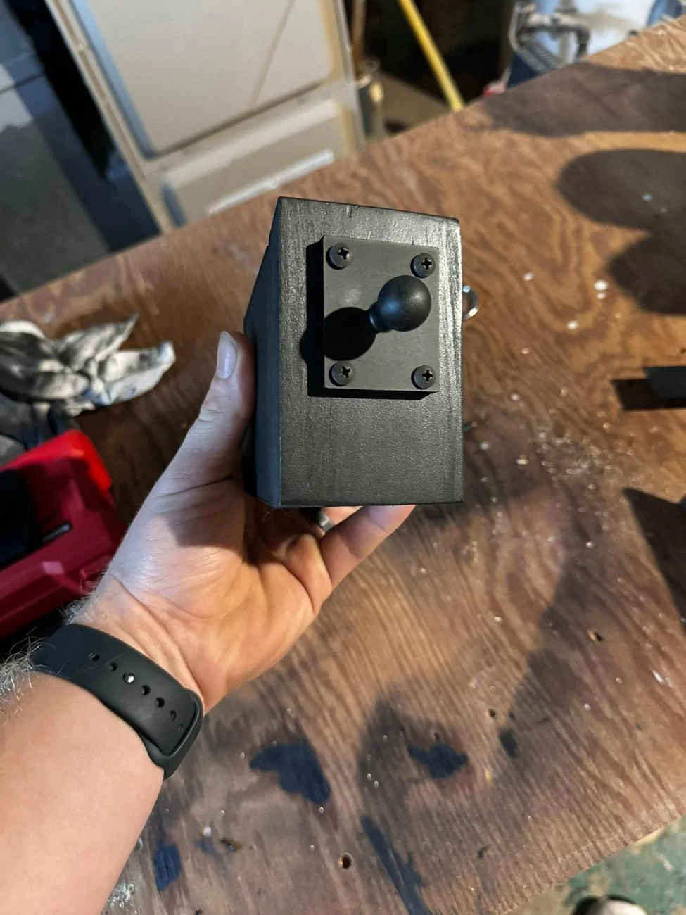 Ford Maverick DIY Wood + 3D Printed Cubby Phone Mount IMG_9140
