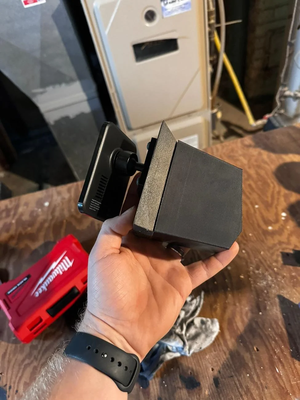 Ford Maverick DIY Wood + 3D Printed Cubby Phone Mount IMG_9138