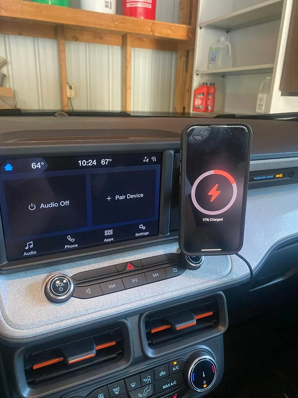 Ford Maverick DIY Wood + 3D Printed Cubby Phone Mount IMG_7580
