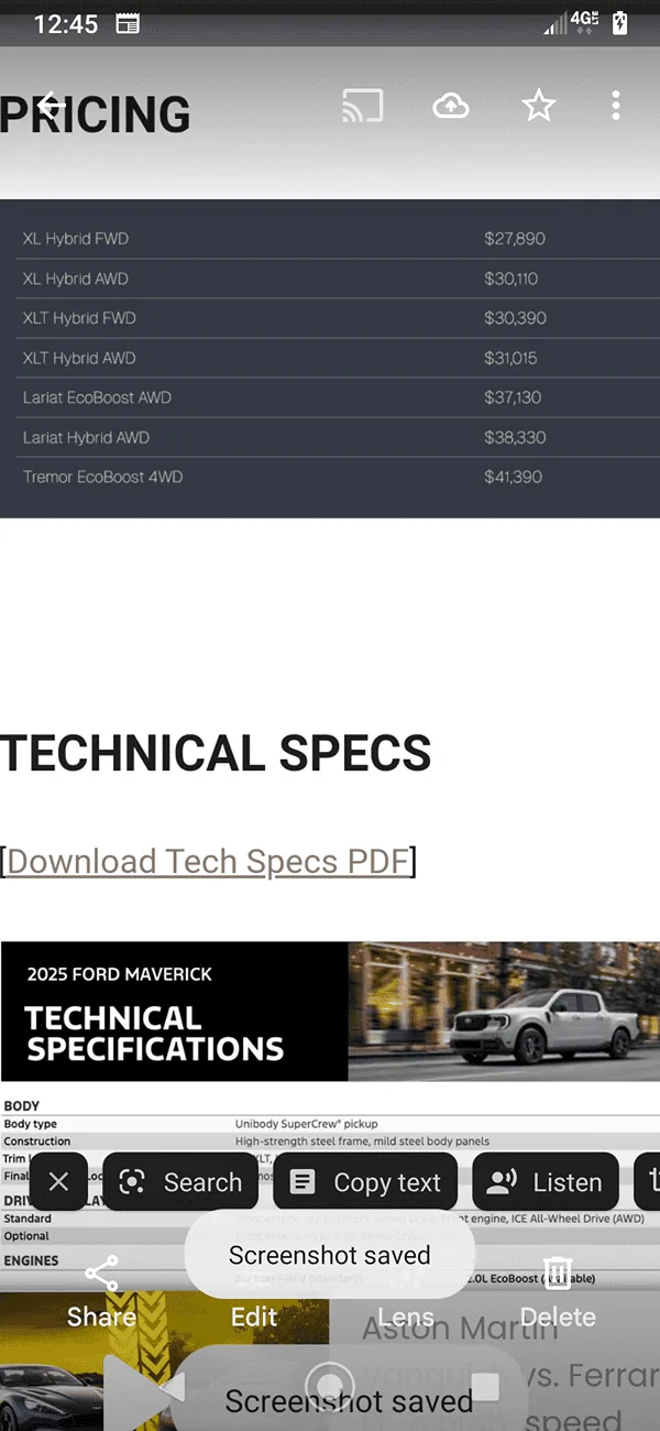 Ford Maverick Slowly phasing out ICE maverick? Screenshot_20240731-124523