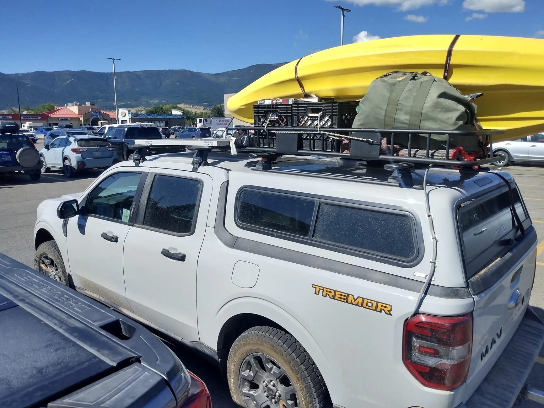 Ford Maverick Three Avalanche Grey Mavs at KOA in Livingston MT IMG_20240731_103131156_HDR