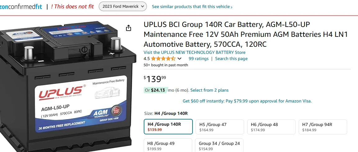 Ford Maverick Deep Sleep Mode - CURED!! Battery Replacement uplus battery