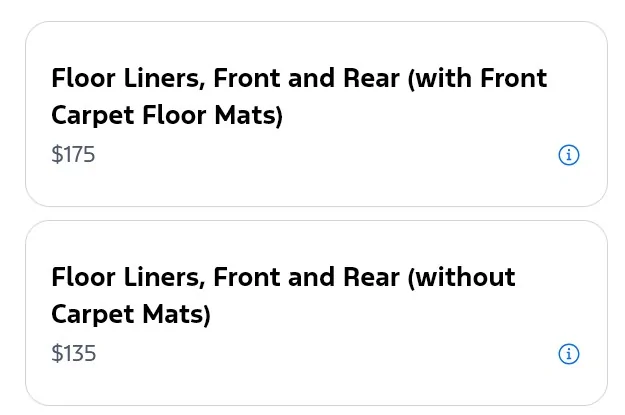 Ford Maverick Floor Mat differences? Screenshot 2024-08-03 075817