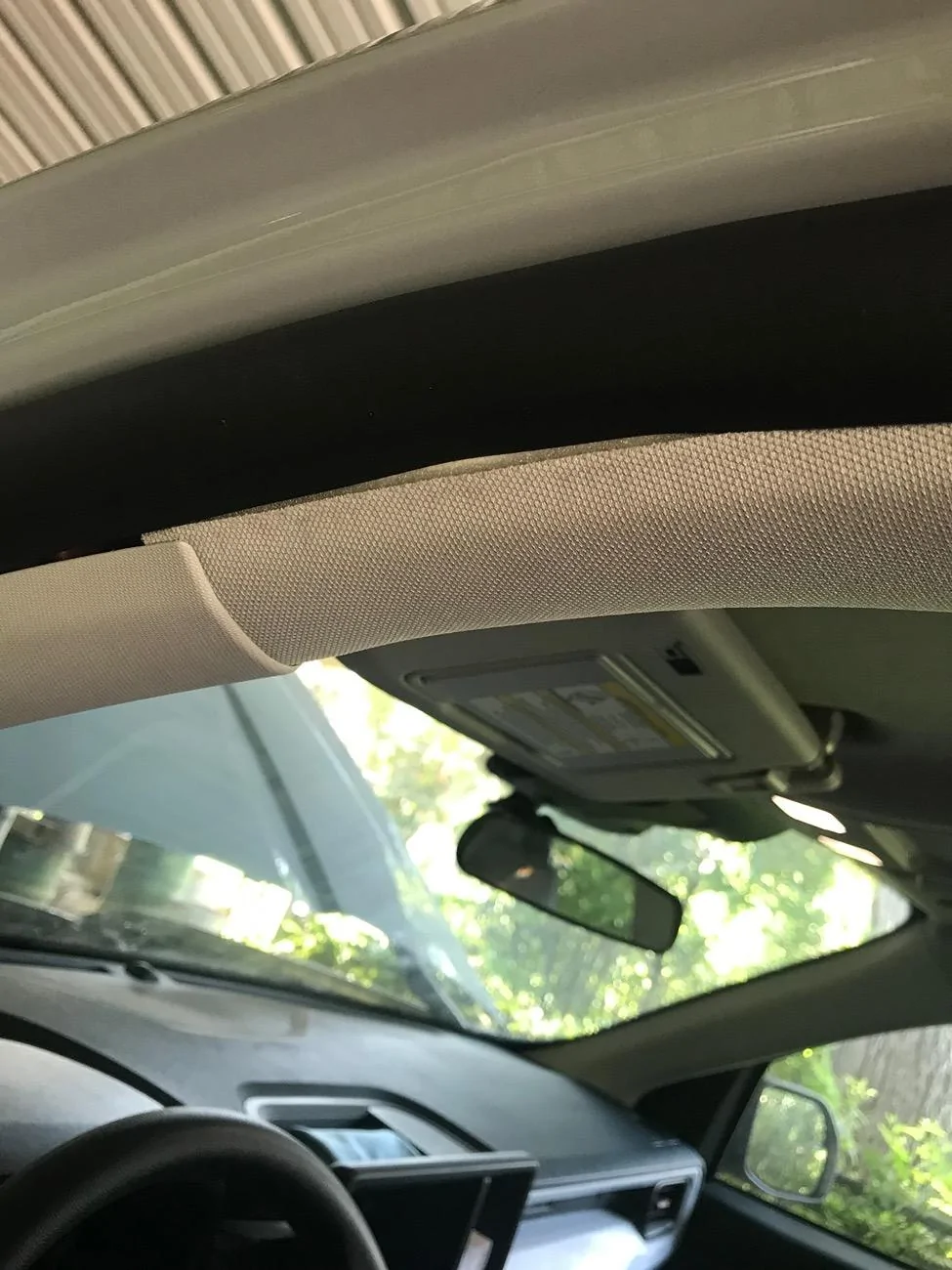 Ford Maverick Headliner Door seal overlap 55132BEC-426A-45A8-AC28-17B90AEA2579