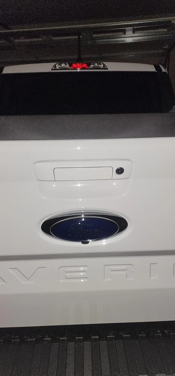 Ford Maverick Paint matched tailgate handle and painted tailgate emblem 20240608_010455
